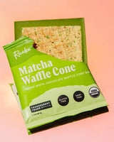 Raaka Matcha White Chocolate Waffle Cone Bar