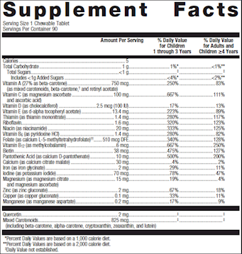 Multigenics Chewable Orange 90 tabs