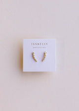 5-Stone Gold Crawler Earrings