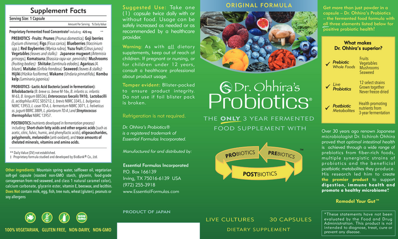 Dr. Ohhira's Probiotics Original, 30ct