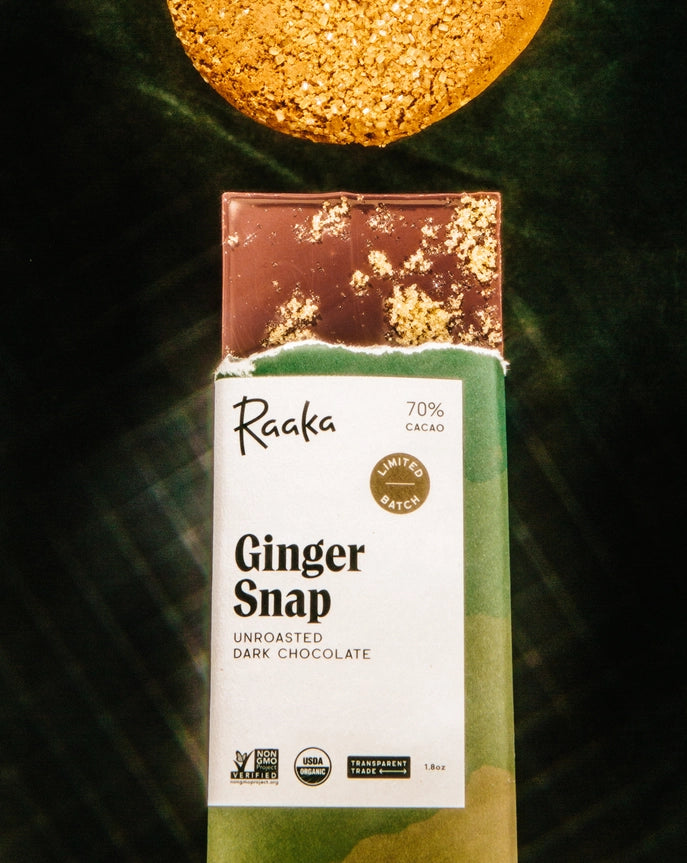 Ginger Snap Chocolate Bar, 70%