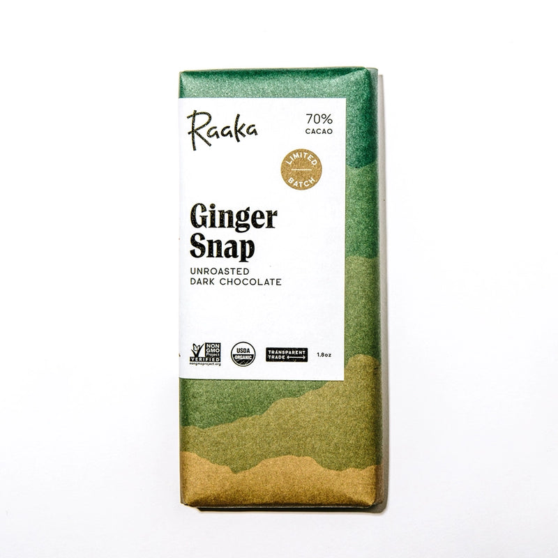 Ginger Snap Chocolate Bar, 70%