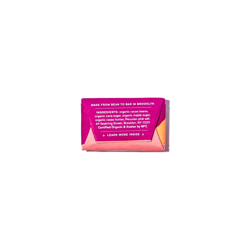 Pink Sea Salt Mini Chocolate Bars, 71%