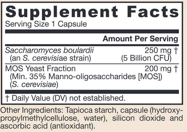 Saccharomyces Boulardii + MOS Capsules, 90 ct