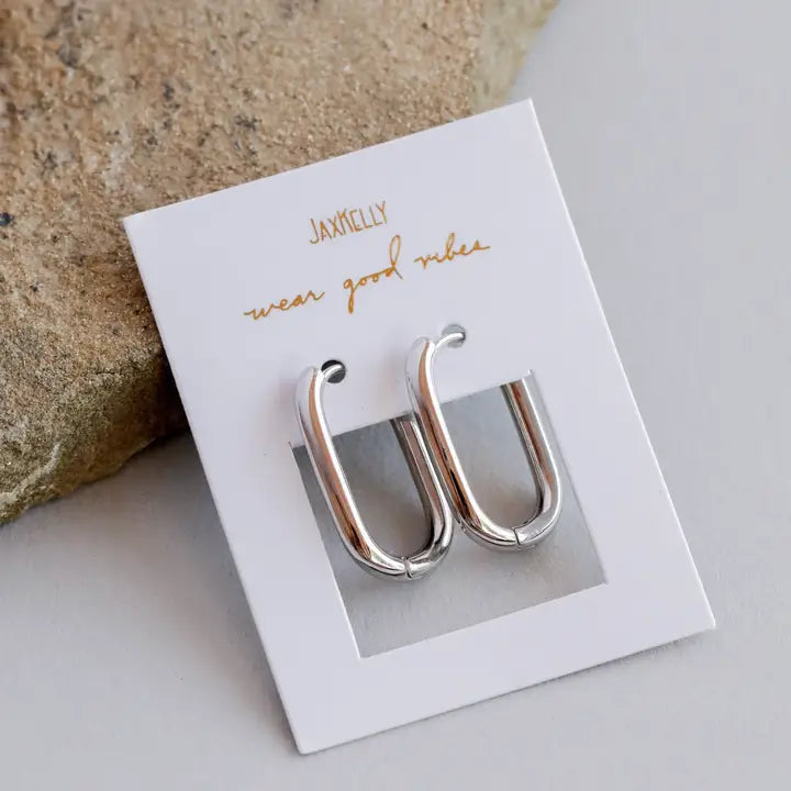 Rectangular Hoop Earrings