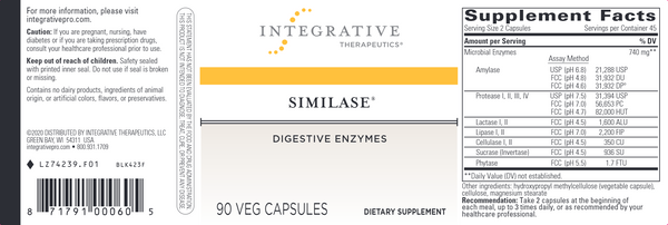 Similase Digestive Enzymes, 90 ct.