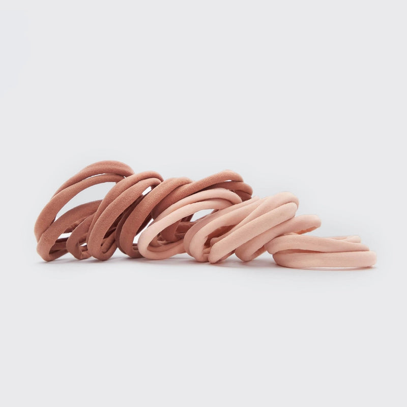 Eco-Friendly Nylon Elastics 20pc Set - Blush