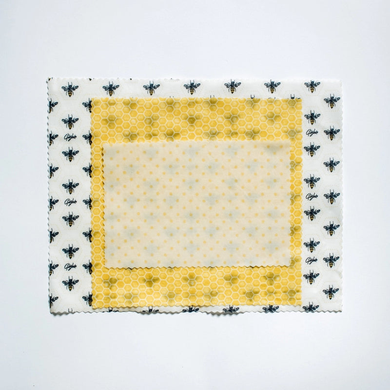 Beeswax Food Wraps: Honeybees Set of 3