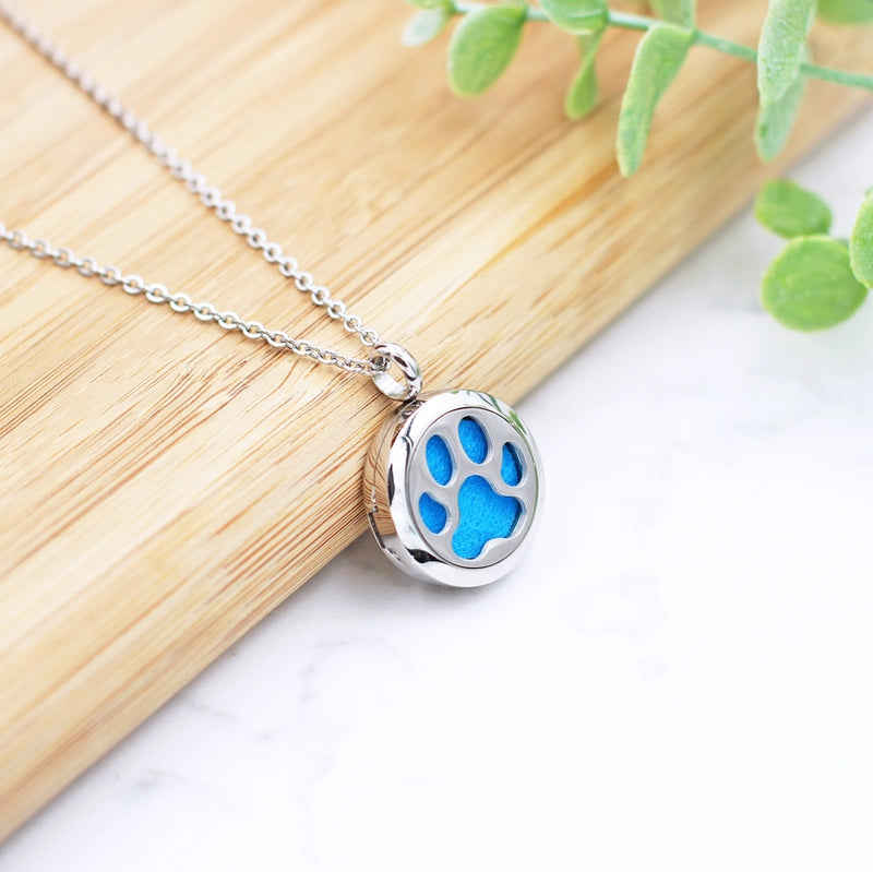 Aromatherapy Necklace- Paw Print